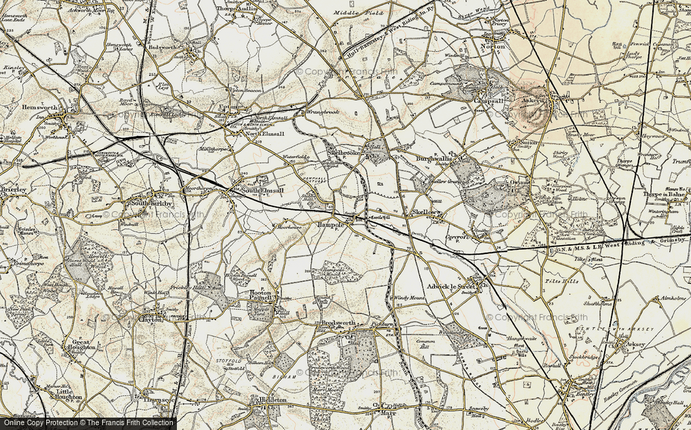 Old Map of Hampole, 1903 in 1903