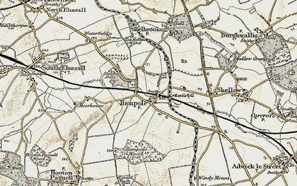 Old map of Hampole in 1903
