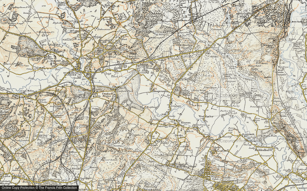Old Map of Hampreston, 1897-1909 in 1897-1909