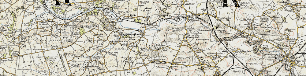 Old map of Hampsthwaite in 1903-1904