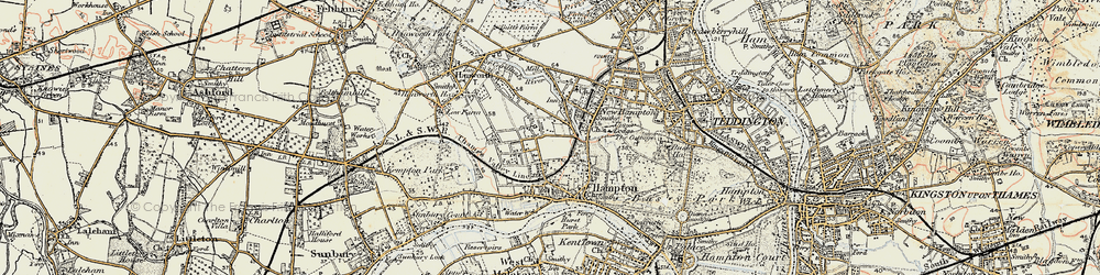 Old map of Hampton in 1897-1909