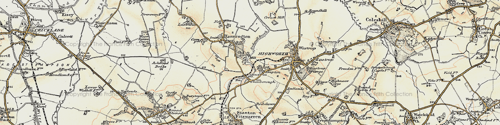 Old map of Hampton in 1898-1899