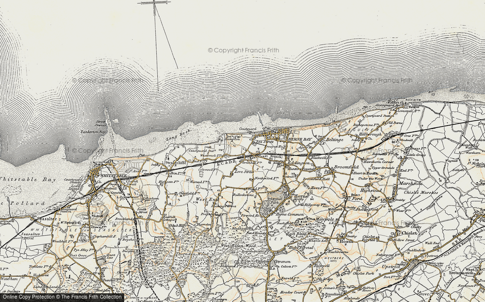 Old Map of Hampton, 1898-1899 in 1898-1899
