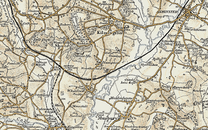 Old map of Hampton in 1898-1900