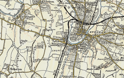 Old map of Hampton in 1899-1901