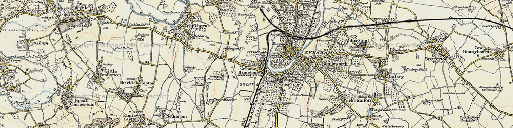 Old map of Hampton in 1899-1901
