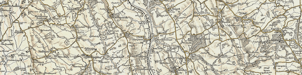 Old map of Hampton in 1902