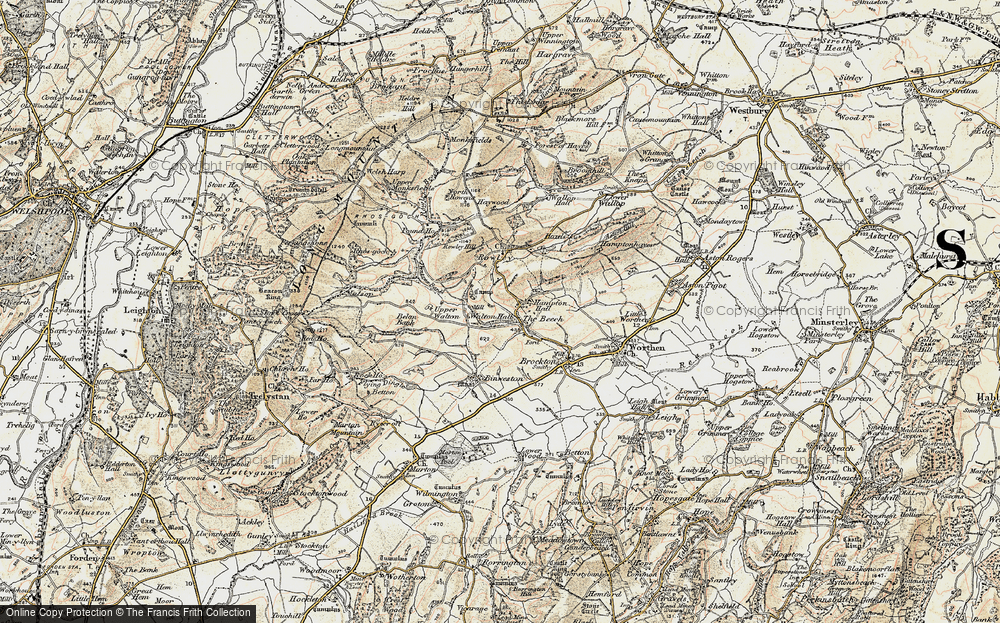 Old Map of Hampton Beech, 1902-1903 in 1902-1903