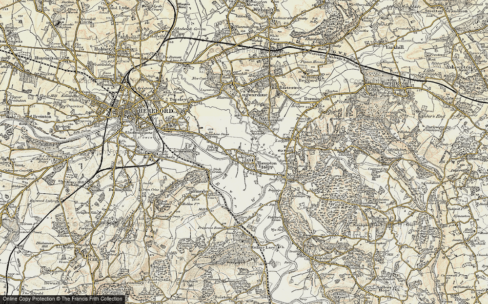 Old Map of Hampton Bishop, 1899-1901 in 1899-1901