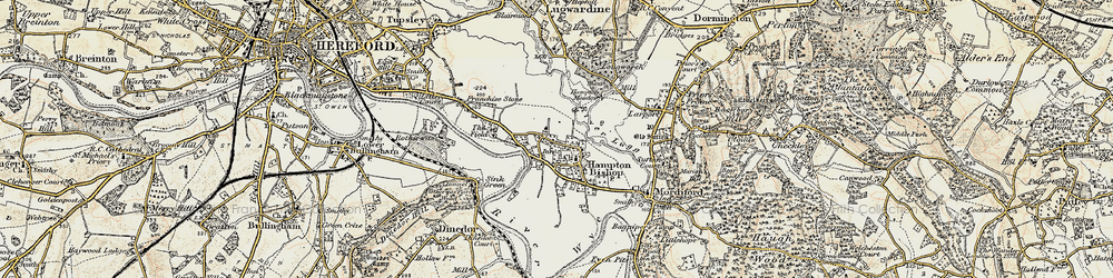 Old map of Hampton Bishop in 1899-1901