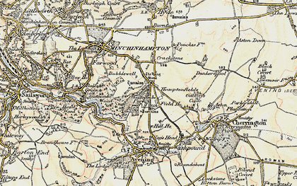 Old map of Hampton Fields in 1898-1900