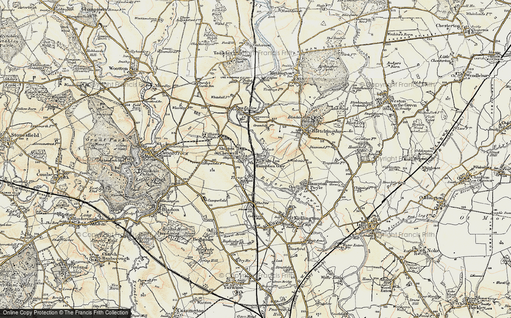 Old Map of Hampton Gay, 1898-1899 in 1898-1899
