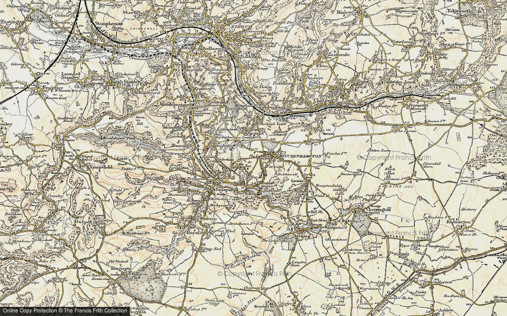 Old Map of Hampton Green, 1898-1900 in 1898-1900