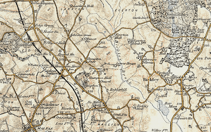 Old map of Hampton Green in 1902
