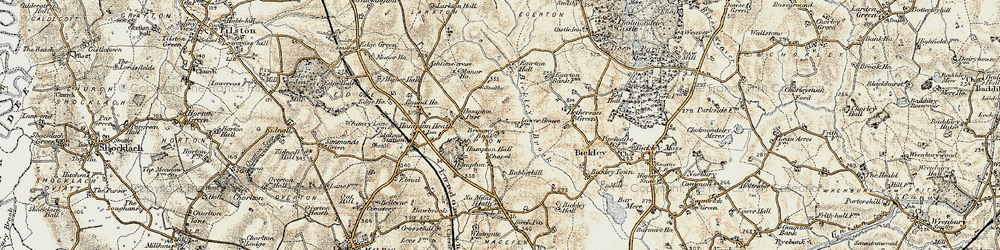 Old map of Hampton Green in 1902