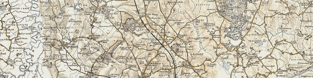 Old map of Ashtons-cross in 1902