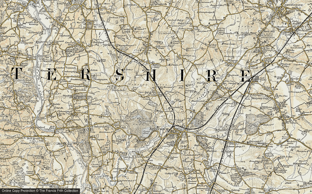 Old Map of Hampton Lovett, 1899-1902 in 1899-1902