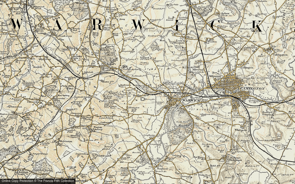Old Map of Hampton Magna, 1899-1902 in 1899-1902