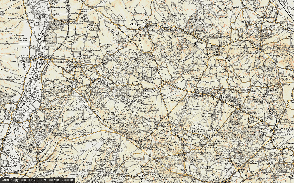 Old Map of Hamptworth, 1897-1909 in 1897-1909