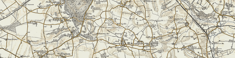 Old map of Hamrow in 1901-1902