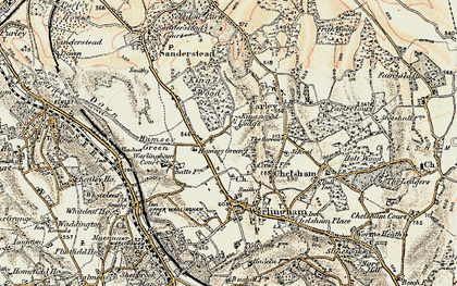 Old map of Hamsey Green in 1897-1902
