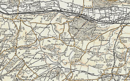Old map of Hamstead Marshall in 1897-1900