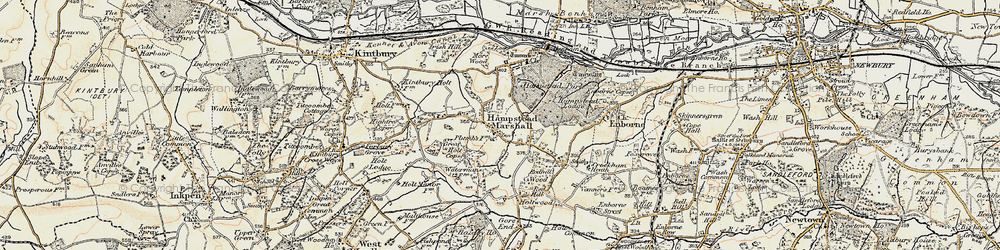 Old map of Hamstead Marshall in 1897-1900