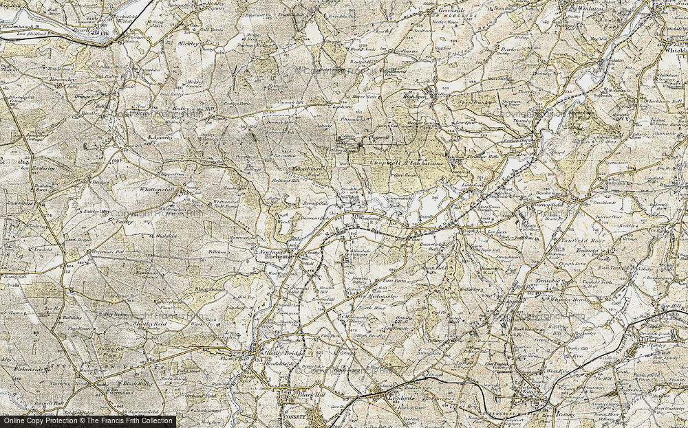 Old Map of Hamsterley, 1901-1904 in 1901-1904