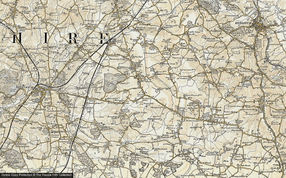 Old Map of Hanbury, 1899-1902 in 1899-1902
