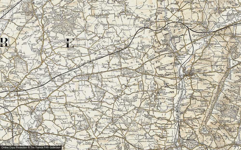 Old Map of Hand and Pen, 1898-1900 in 1898-1900