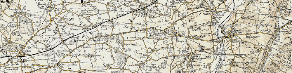 Old map of Hand and Pen in 1898-1900