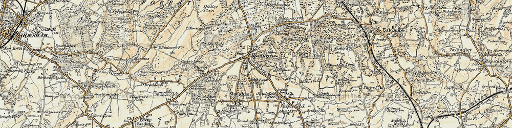 Old map of Handcross in 1898