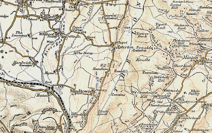 Old map of Handless in 1902-1903