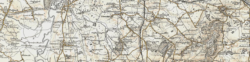 Old map of Handley in 1902-1903