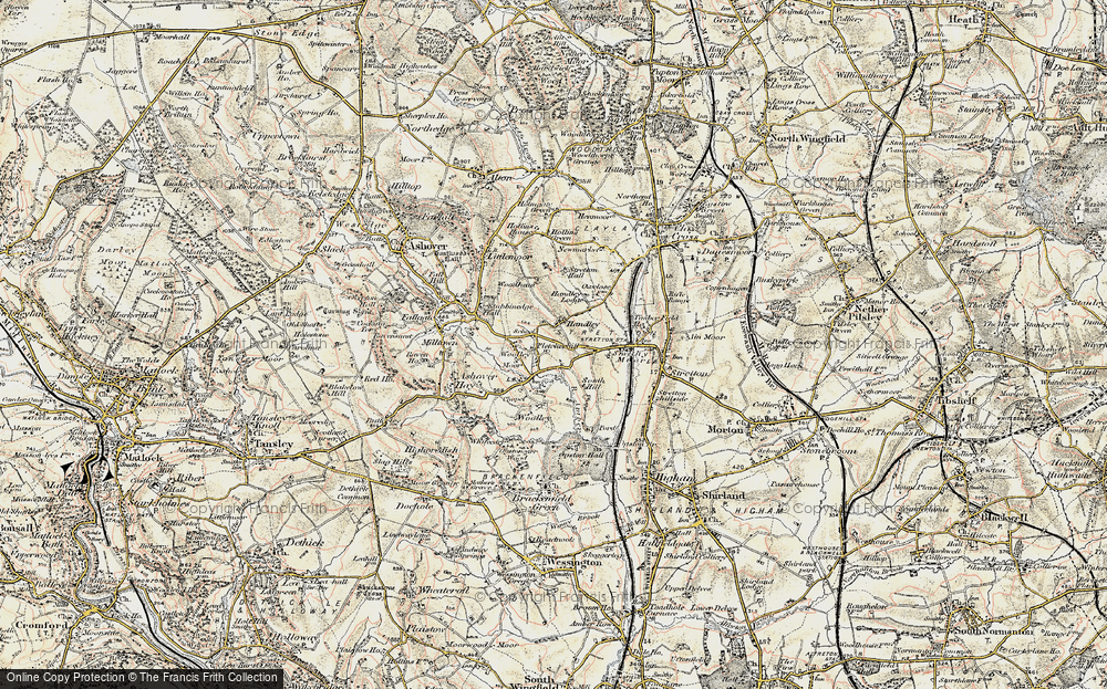 Old Map of Historic Map covering Fletcherhill in 1902-1903