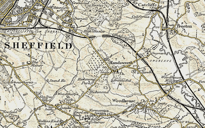 Old map of Handsworth in 1903