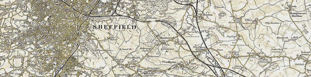 Old map of Handsworth in 1903