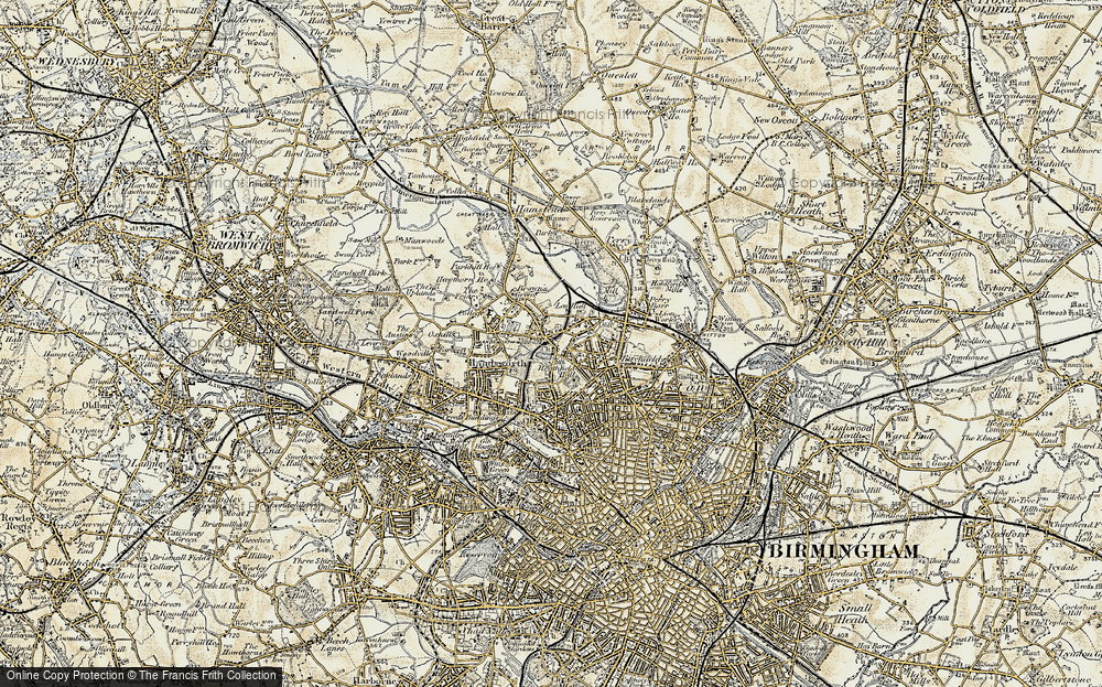 Old Map of Historic Map covering Lea Hall in 1902