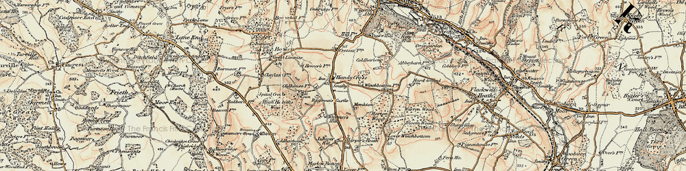 Old map of Handy Cross in 1897-1898
