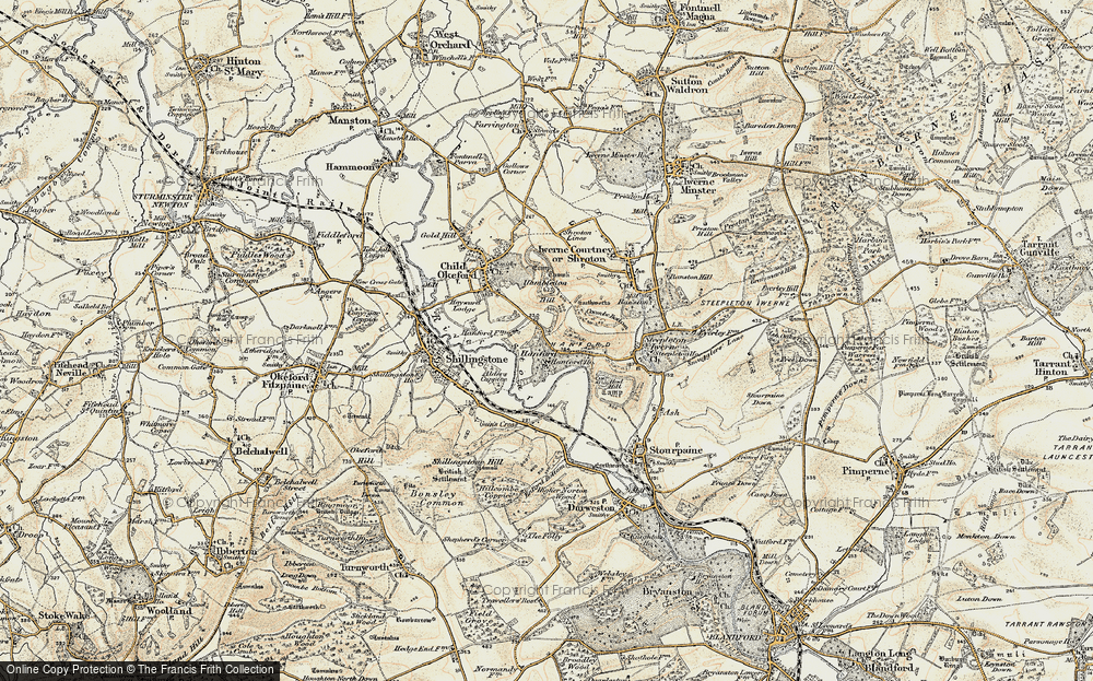 Old Map of Hanford, 1897-1909 in 1897-1909