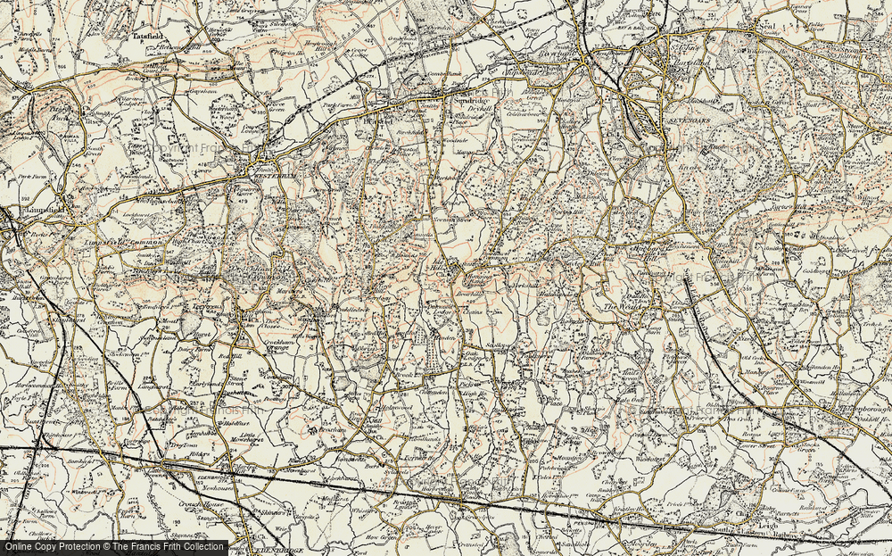Old Map of Historic Map covering Boarhill in 1898-1902
