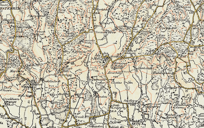 Old map of Boarhill in 1898-1902
