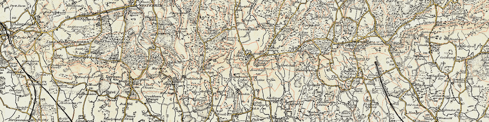 Old map of Boarhill in 1898-1902
