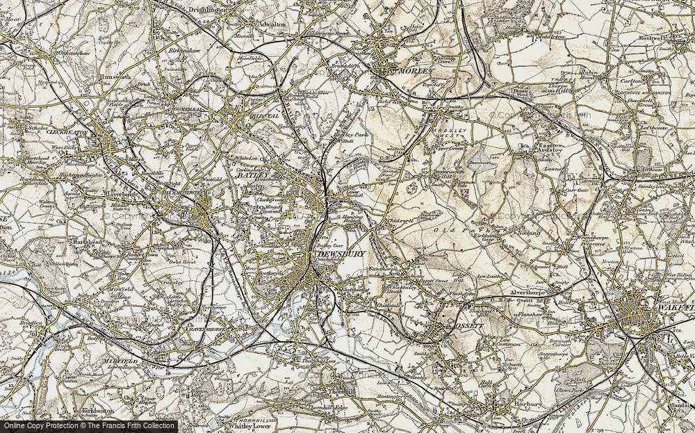 Old Map of Hanging Heaton, 1903 in 1903