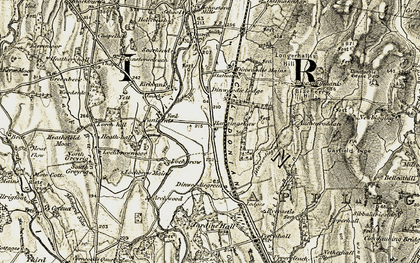 Old map of Belshand Knowe in 1901-1904