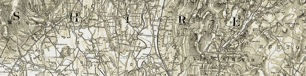 Old map of Archwood in 1901-1904