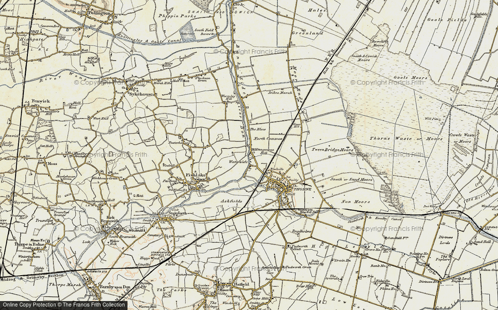 Old Map of Historic Map covering Elms, The in 1903