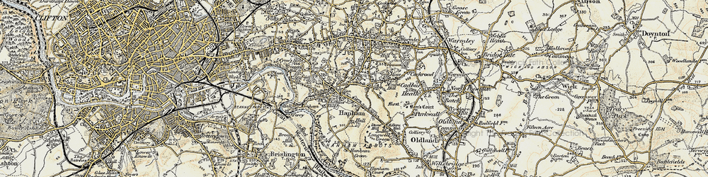 Old map of Hanham in 1899
