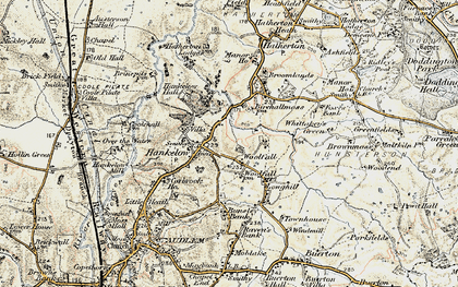 Old map of Hankelow in 1902