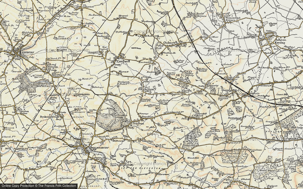 Old Map of Hankerton, 1898-1899 in 1898-1899